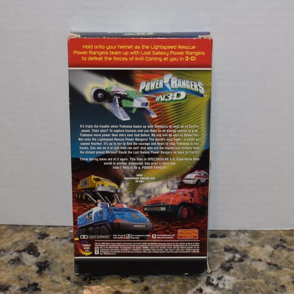 Saban's Power Rangers In 3-D: Power Rangers Triple Force! [VHS] - Picture 2 of 2